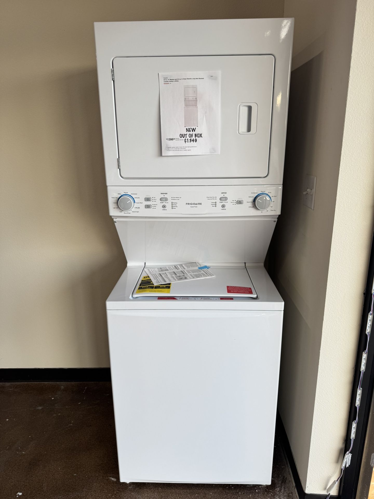 New Frigidaire Electric Laundry Center