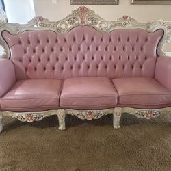 Luxury Baroque Living Room Set. Pink Tufted & Ornate (6-Piece)