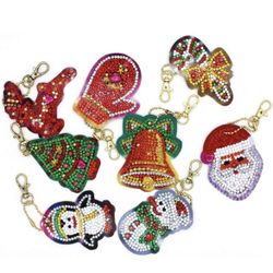 Christmas DIY Rhinestone keychain