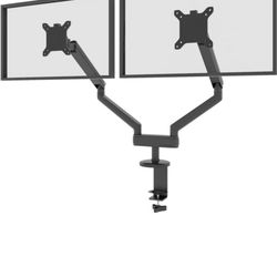 Bestar Universel Dual Monitor Arm with Pistons in White