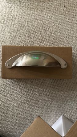 Brushed Nickle Bin Cup Drawer Handles Pull