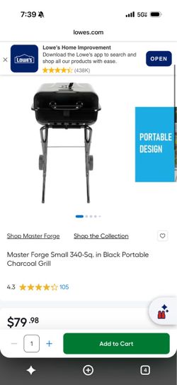 New grill charcoal $50 folds