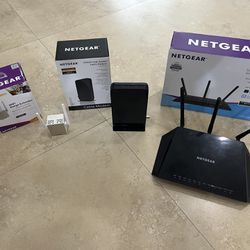 Netgear Complete Kit Smart Wifi Router AC1750 +Netgear CM500 high Speed Cable Modem + Netgear Wifi Range Extender AC1200 Compatible For For Camcast 