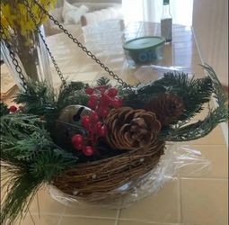 Holiday.  Decorative festive baskets - price is for both