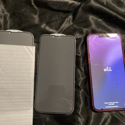 Unlocked iPhone 14 Plus + 2 Privacy Screen Protectors