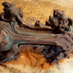 Antique Brass Knocker From A Home 1881