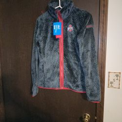 Women's * Medium*Columbia Charcoal Ohio State Buckeyes Fireside II Sherpa Full-Zip Jacket Brand New with Tags!!