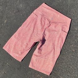 BuffBunny Pink Boss Print High-Rise Athletic Shorts - Medium