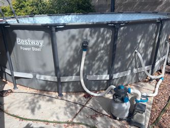 Bestway Power Steel Round Above Ground Pool, 18’ x 48”
