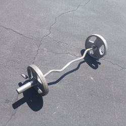 Weights Metal And Curl Bar