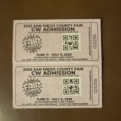 Del Mar fair ticket X 2