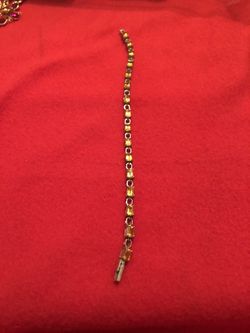 Silver and citrine bracelet.