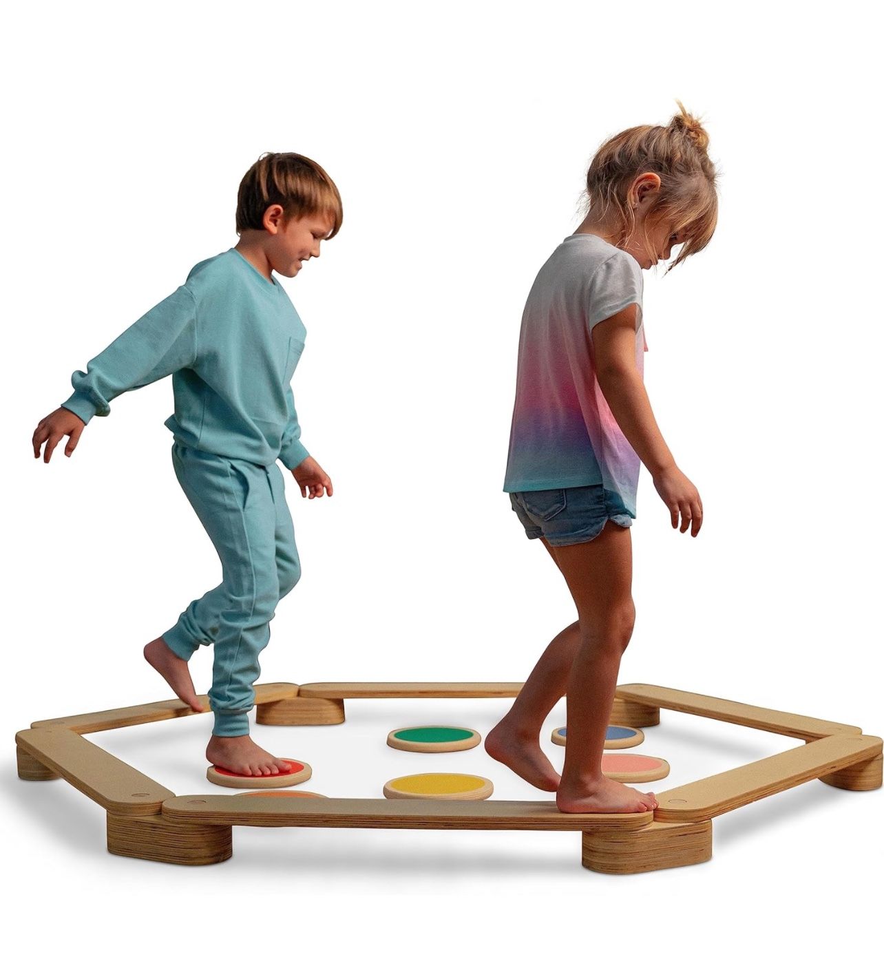 Avenlur Majesty Balance Beam for Kids - Toddler Stepping Stones and Connectors - Waldorf and Montessori Balance Board for Kids Ages 2 to 8 Years Old -