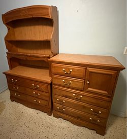 Vintage 2 piece bedroom furniture set - Topez Pine