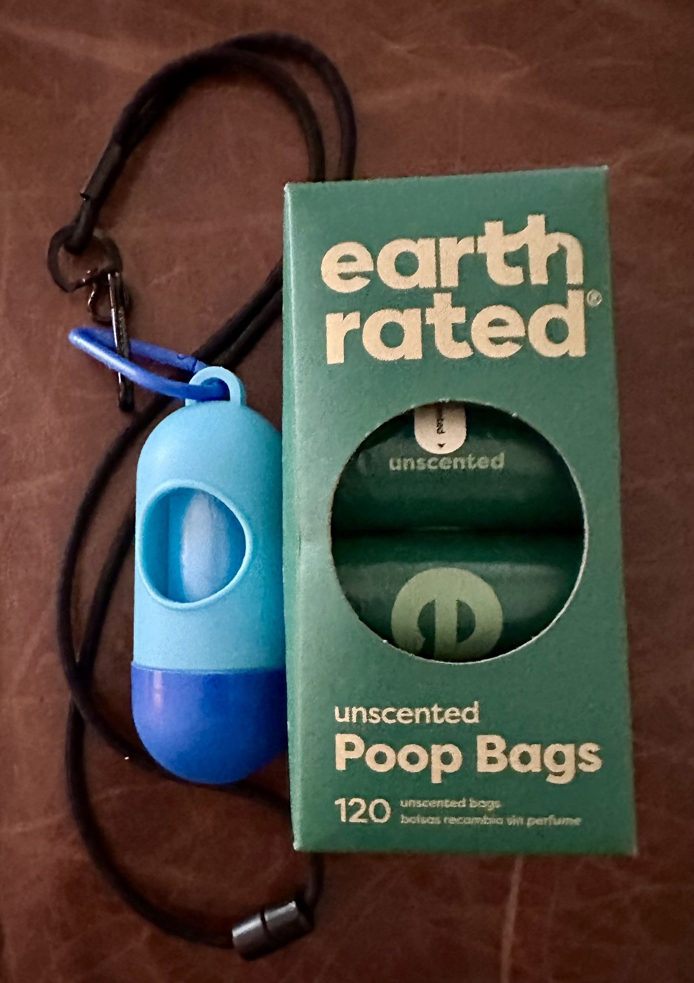 New 120 Earth Rated Poop Bags and dispenser