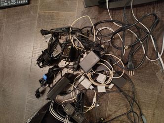Assorted cables and power adpater
