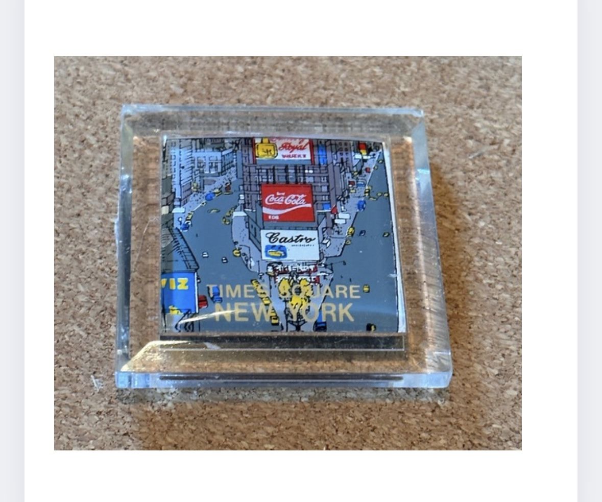 Vintage Times Square Magnet New York Collectible Fridge Magnet