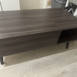 Brown Coffee  Table With Storage 