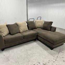 Comfy Gray Sectional Couch 