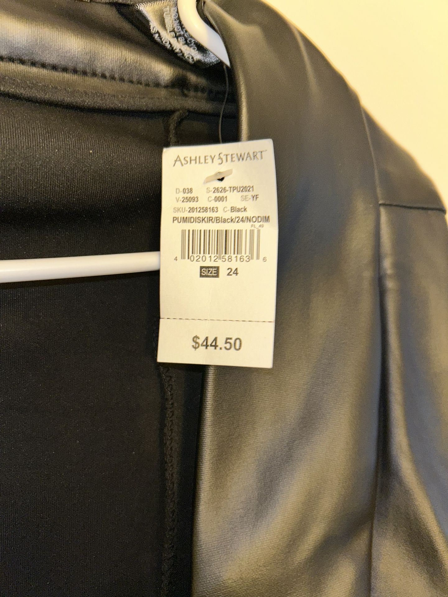 Ashley Stewart Faux Leather Skirt