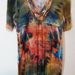 S Twelve multicolored Hoodie Dress Size L