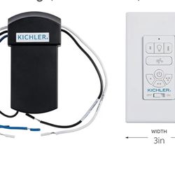 3834: New AC Standard Limited Function Wall Control System, Modern, Slim Design, 3 Speed Settings, Breeze Mode, 370146