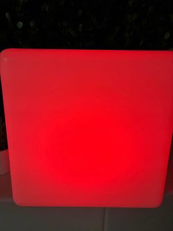 Outdoor Patio Beautiful LED 16 inch Chair 16 Color Changing Square Lighting Seat with Remote