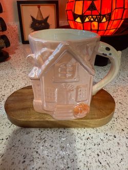 PINK HAUNTED HOUSE MUG