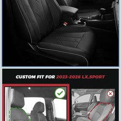 HRV Seat Covers for Honda HRV Sport, LX 2023 2024 2025 2026 Faux Leather Car Seat Cover Full Set Wat