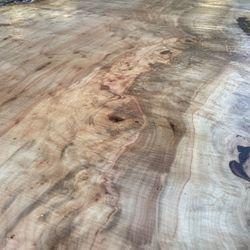 Insanely Beautiful Figured Maple Live Edge Dining Tabl Slabs