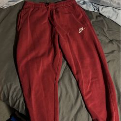 Maroon Nike Sweat Pants/joggers Size M
