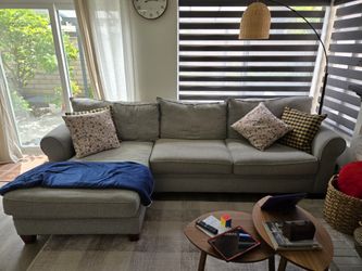 Sectional Sofa - Laurel Gray 2 Piece Left Arm Facing