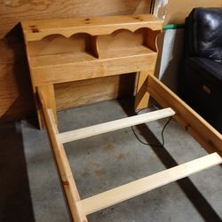 Medium Bed Frame Bookshelf Headboard