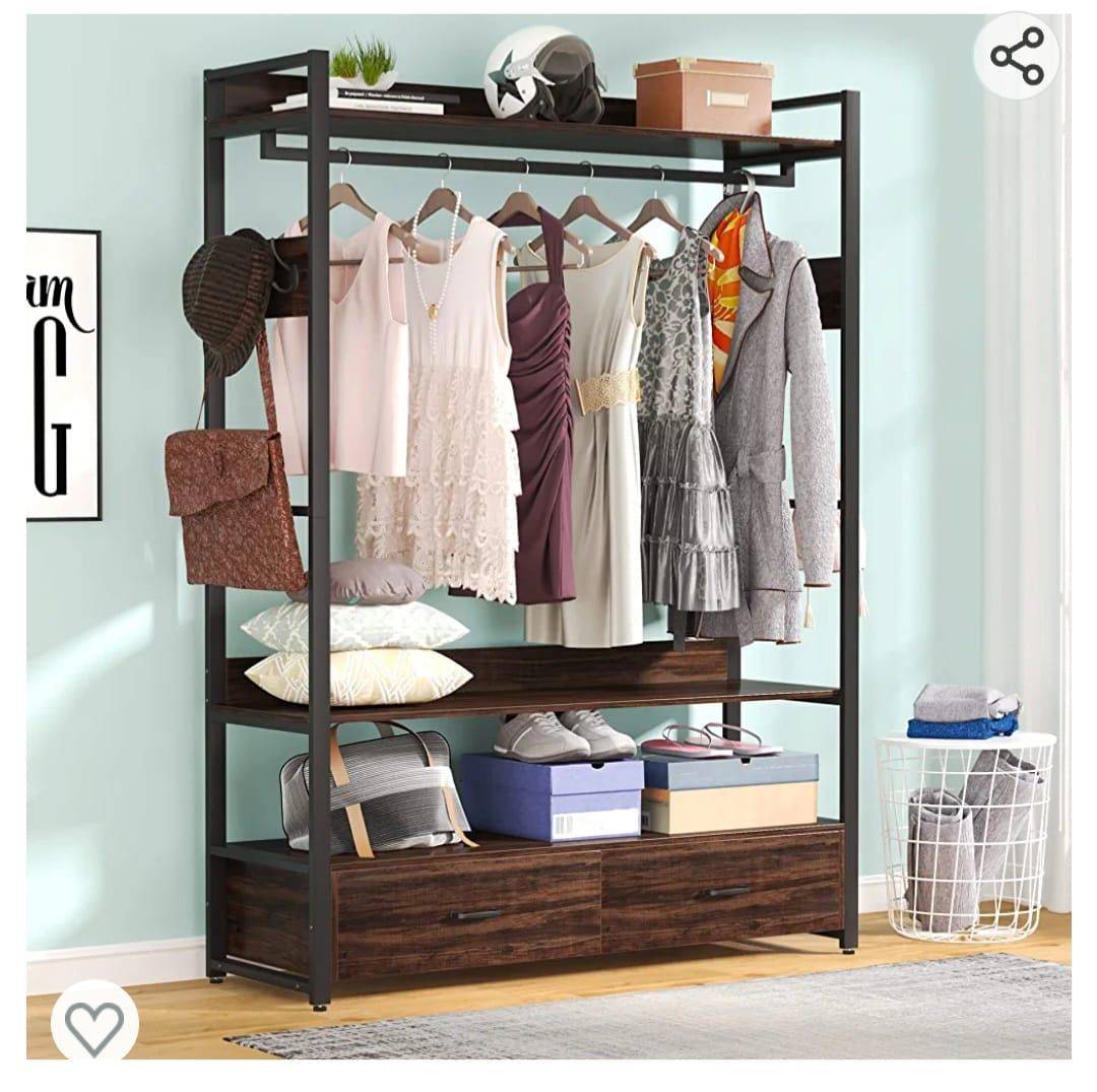 External closet/storage - clothing rack