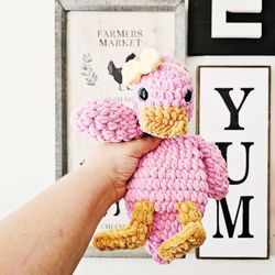 Crochet Duck Snuggler Plushie Stuffed Animal Baby Toy