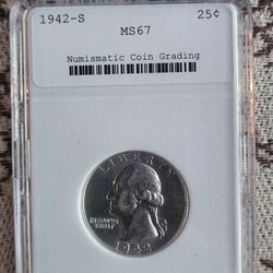 1942 S MS 67 Quarter