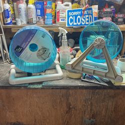 Exercise wheels for small animals as seen in picture brand new never used