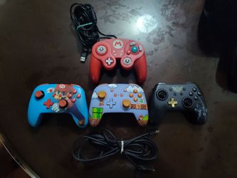 (🔥$15 for all!🔥) 4 Nintendo Switch Wired Controllers Bundle