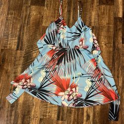 Tropical Floral Print Mini Dress