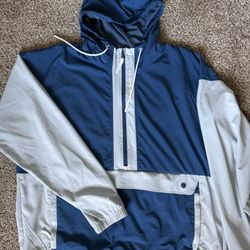 Under Armour Blue & Gray Pullover Windbreaker – Size XL