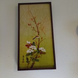 Asian silk painting