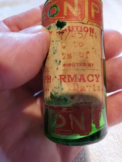 Antique Pharmacy Poison Bottle