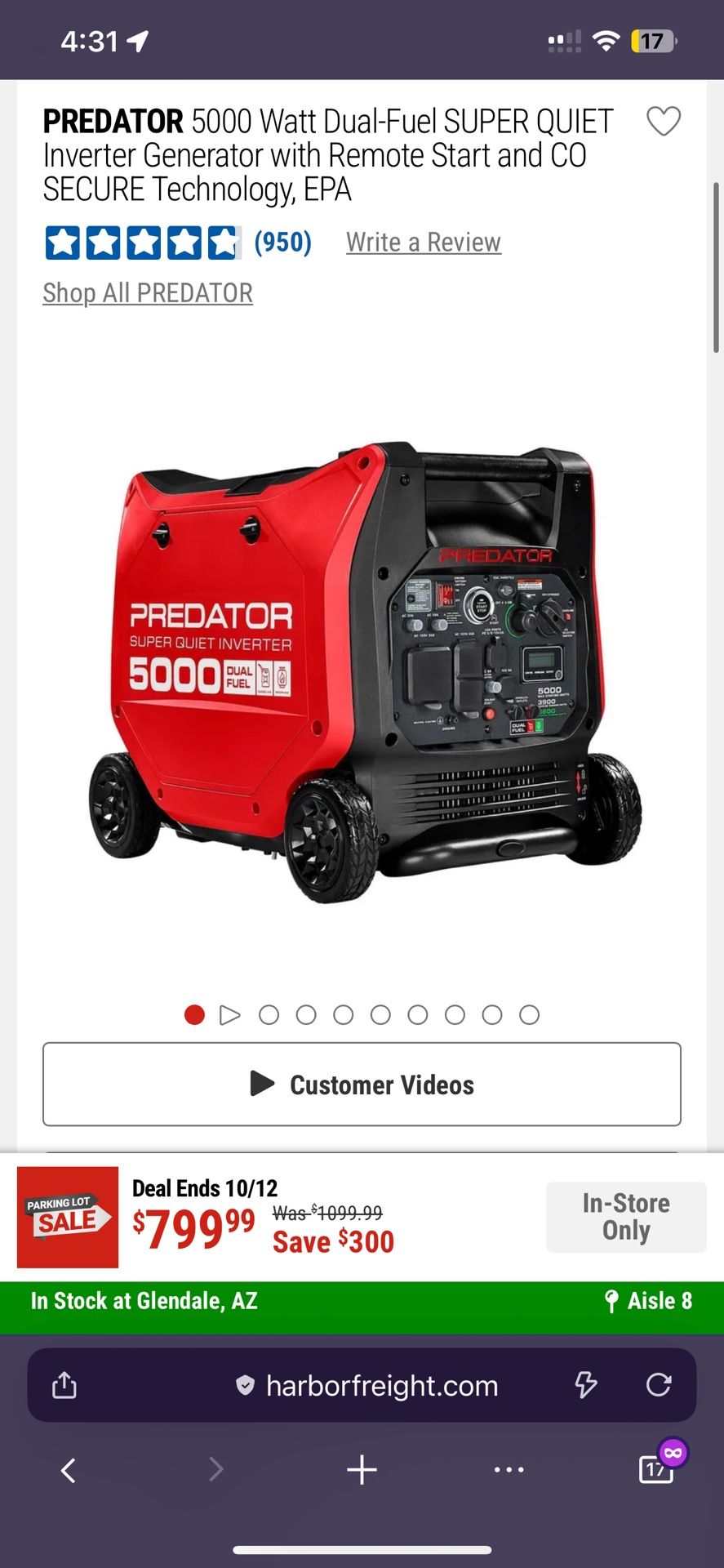 Predator 5000 Generator