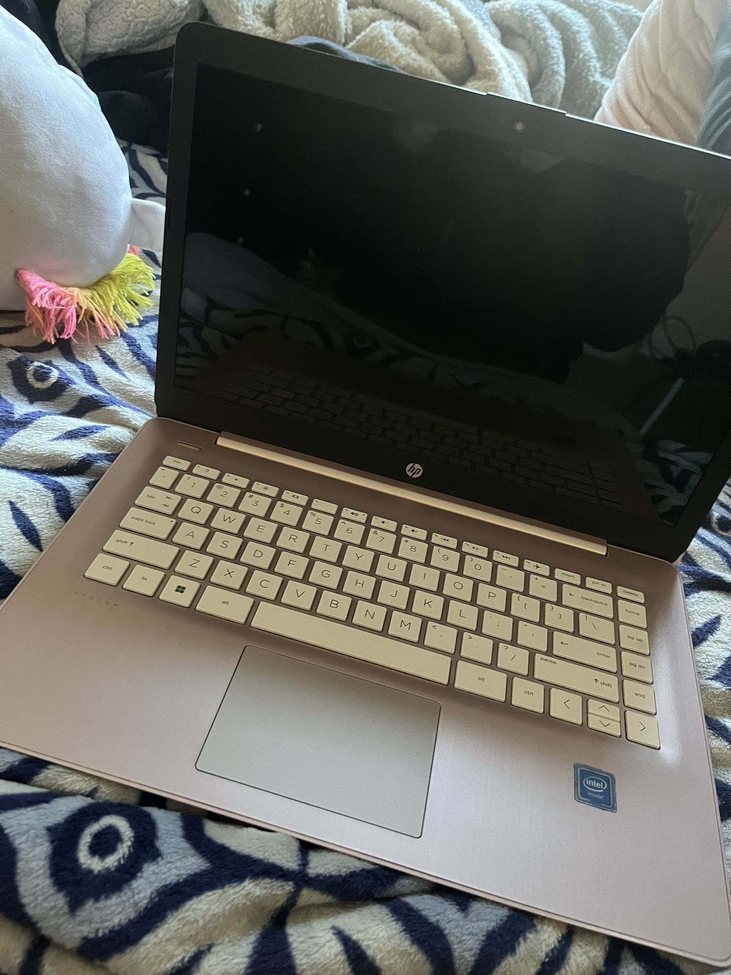 HP pink laptop w/ charger