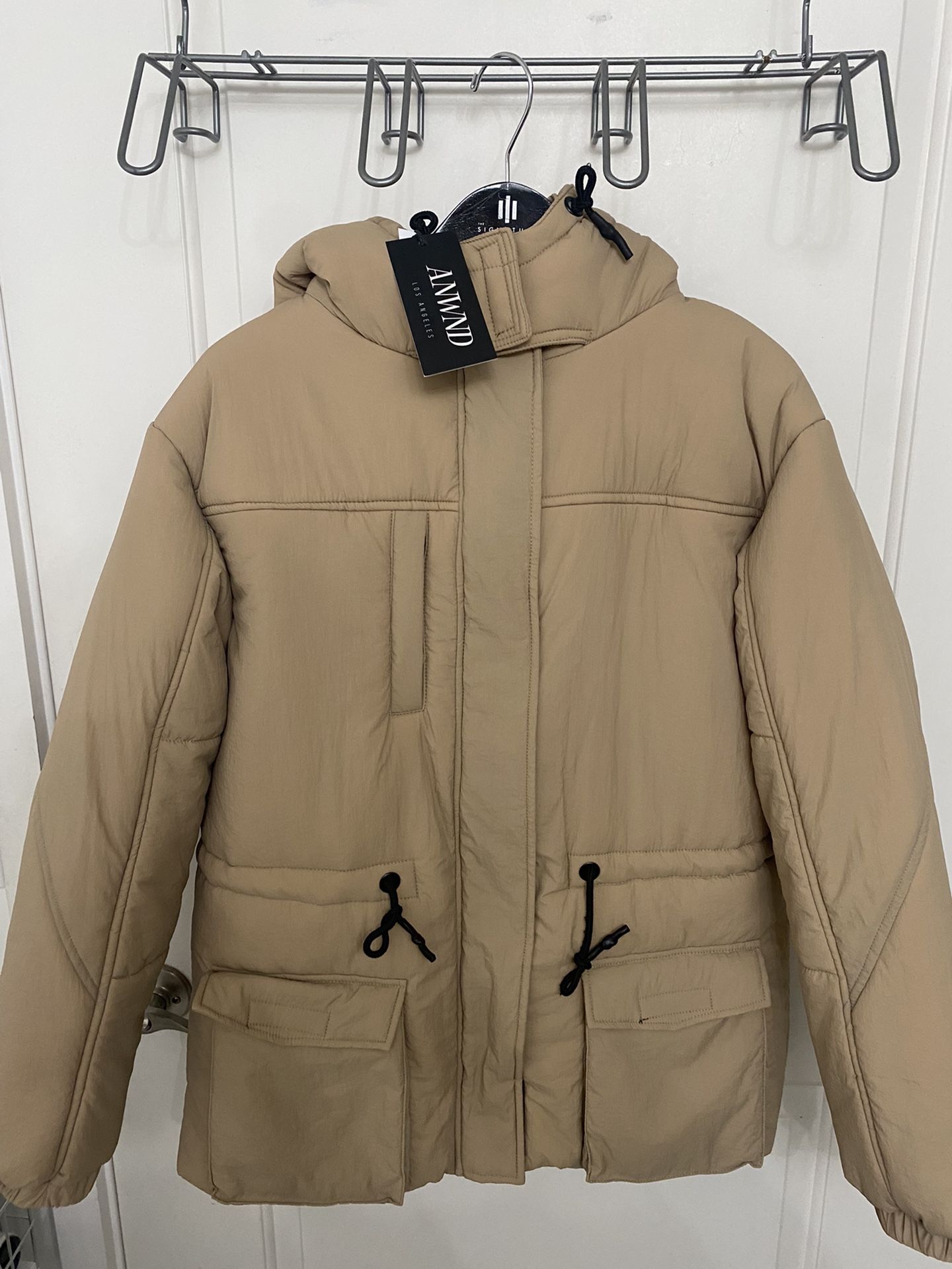 ANWND taupe puff jacket