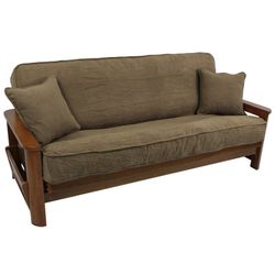 Microsuede Box Cushion Futon Slipcover (Java)