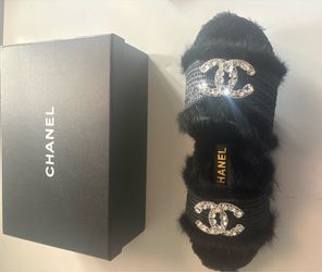 CHANEL *Fur Slippers*