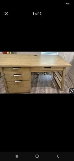 Sturdy Wood Desk with power