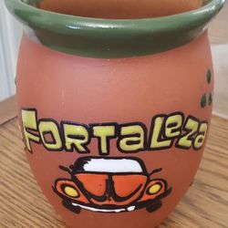 VINTAGE MEXICO VASE HANDPAINTED 