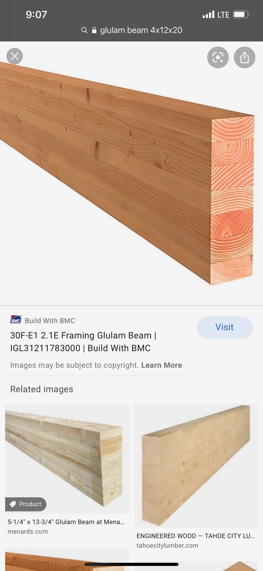 Glulam beam